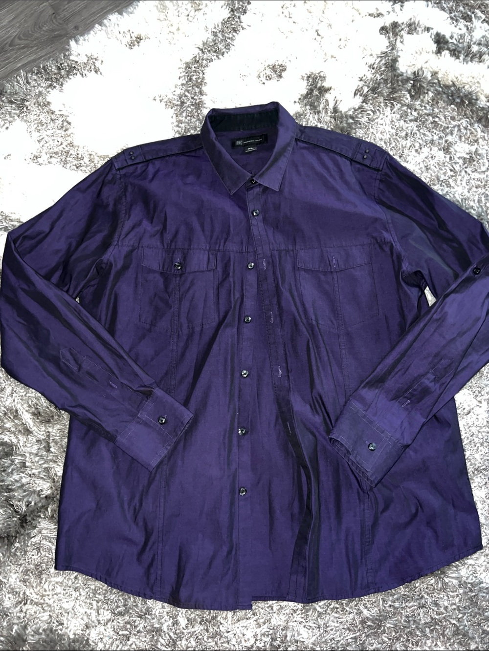 INC International Concepts Purple Button-Down Shirt
